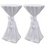 Voir la diapositive 1 : VIDAXL Housse de table blanche avec ruban 70 cm 2 pieces