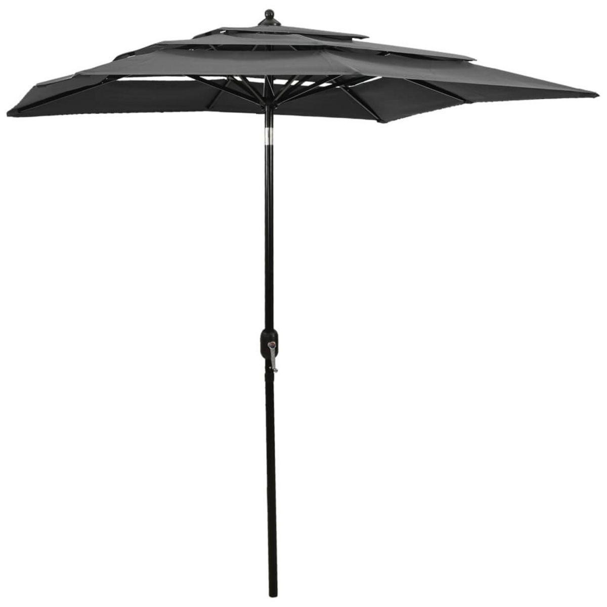 VIDAXL Parasol de jardin a 3 niveaux avec mat en aluminium anthracite