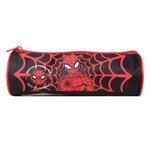 Bagtrotter BAGTROTTER Trousse scolaire ronde Marvel Spiderman Noire Toile d'araignée