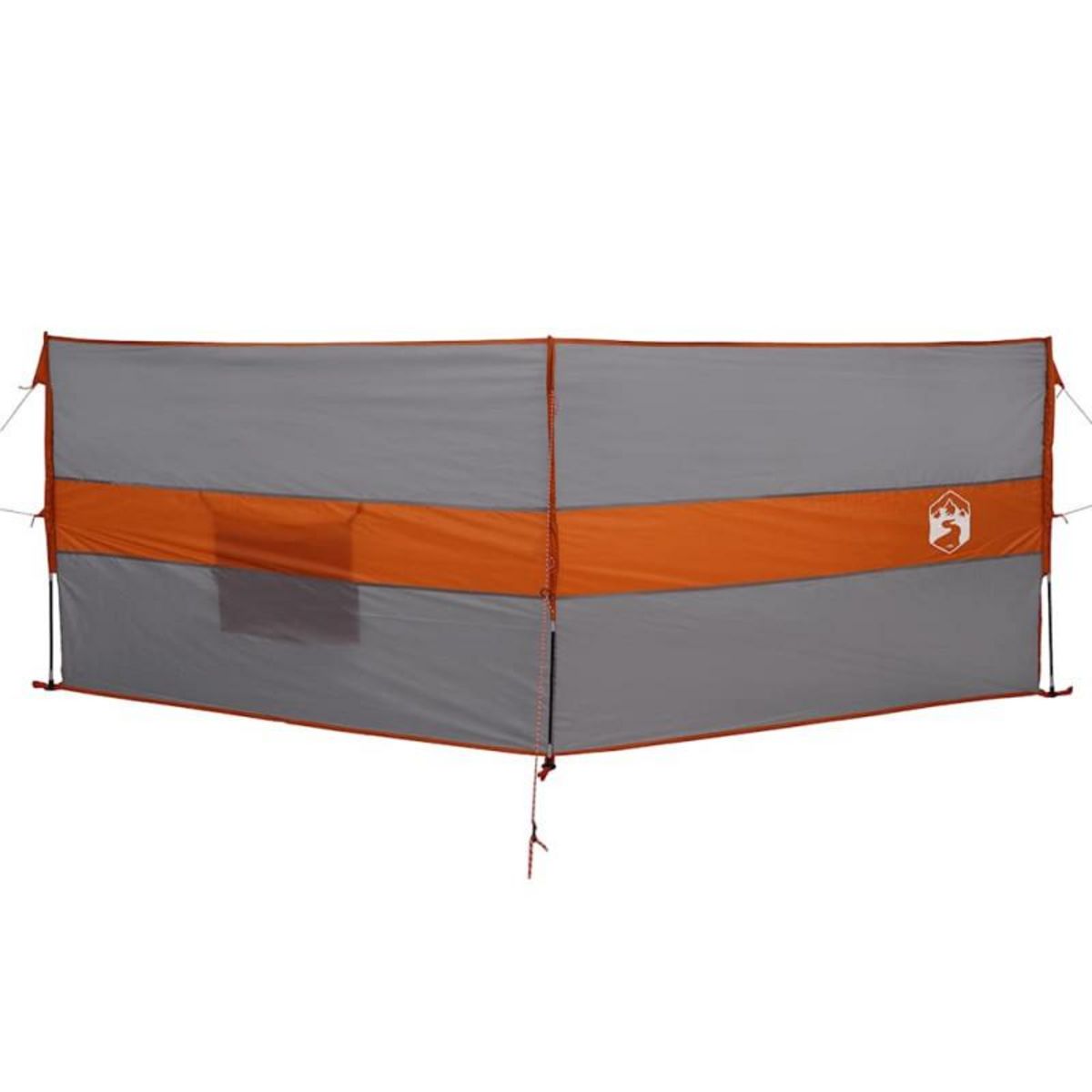VIDAXL Brise vent de camping gris et orange 344x120 cm imperméable