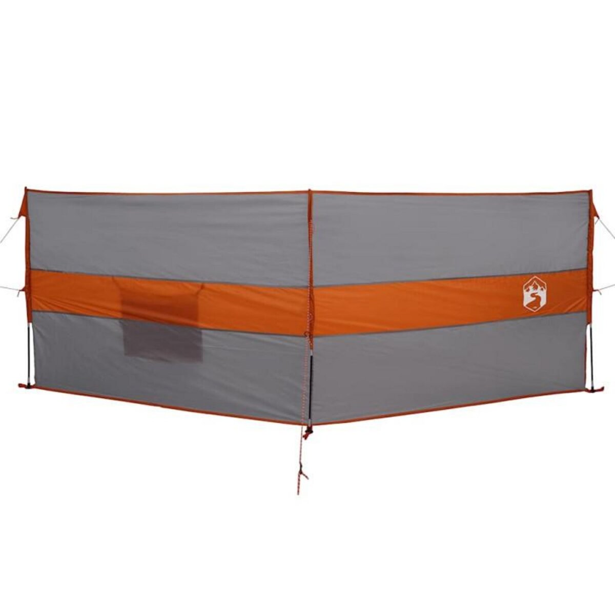 VIDAXL Brise vent de camping gris et orange 344x120 cm imperméable