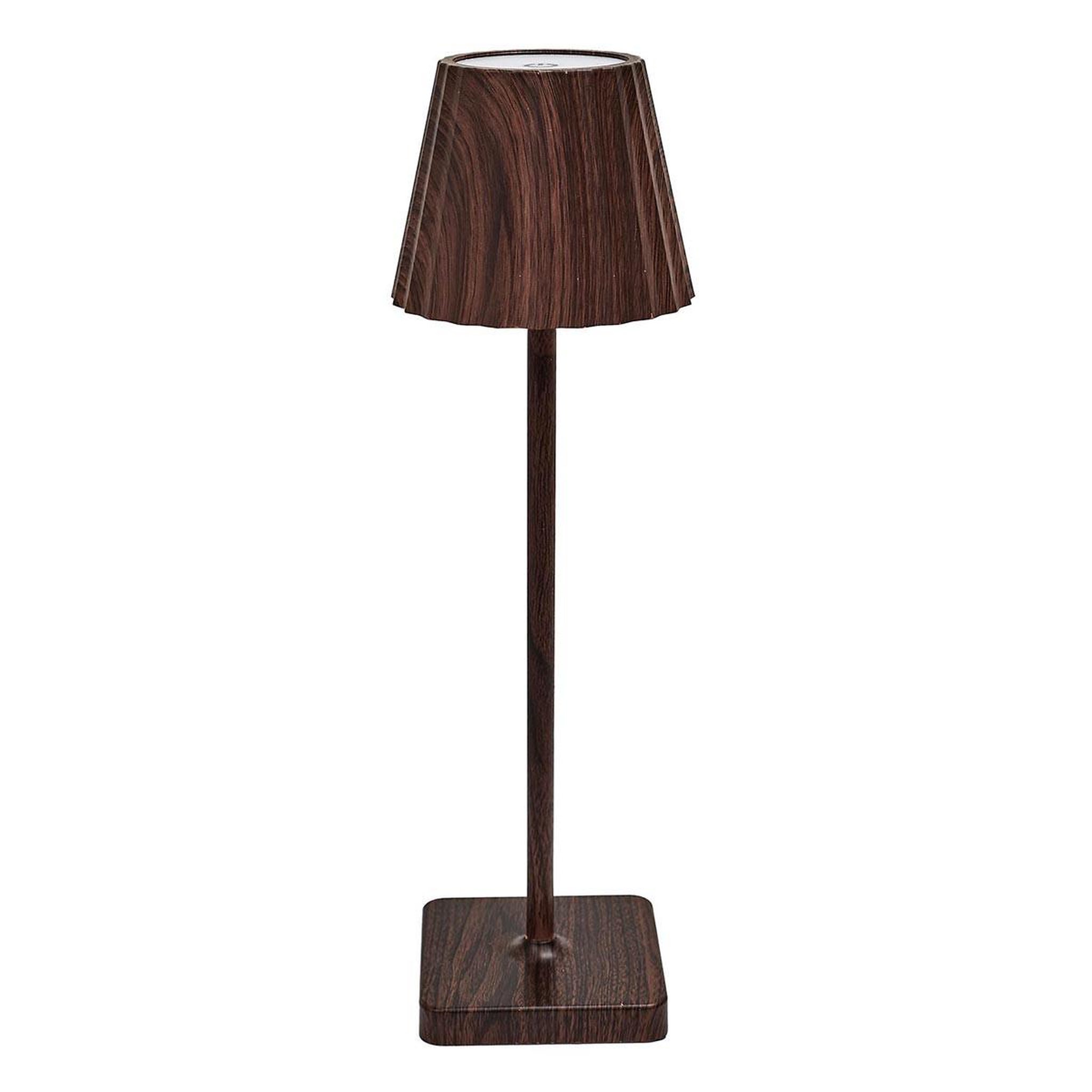 The Home Deco Factory Lampe à poser tactile effet bois  alana  36cm marron