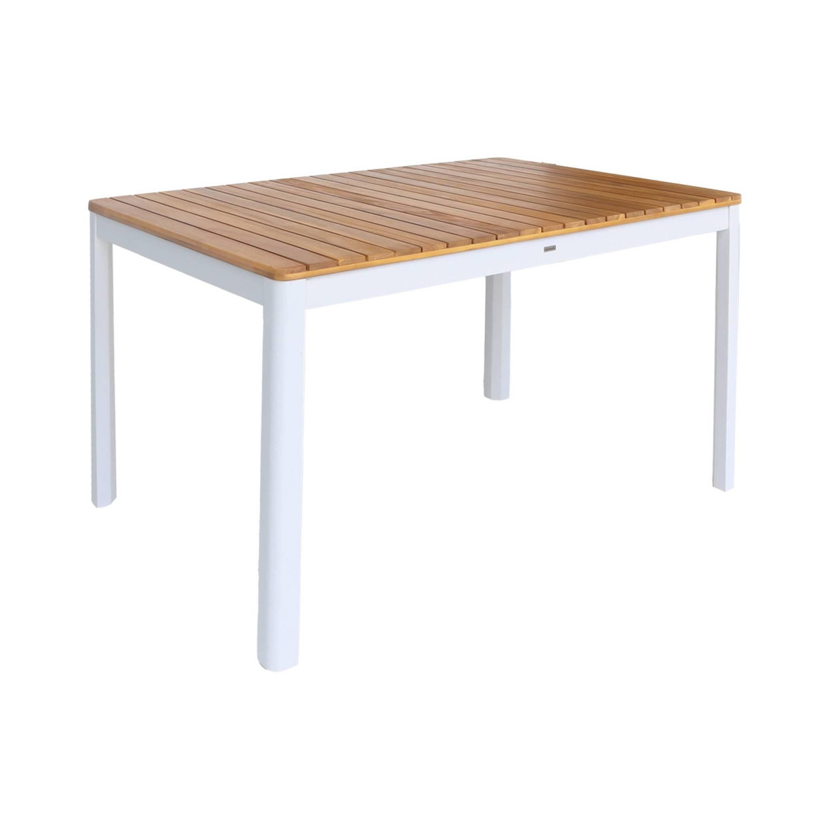 SWEEEK Table de jardin SENORA acacia avec coins arrondis, 6 places, 120 x 80 x 75 cm