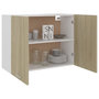 Voir la diapositive 4 : VIDAXL Armoire suspendue Chene sonoma 80x31x60 cm Bois d'ingenierie