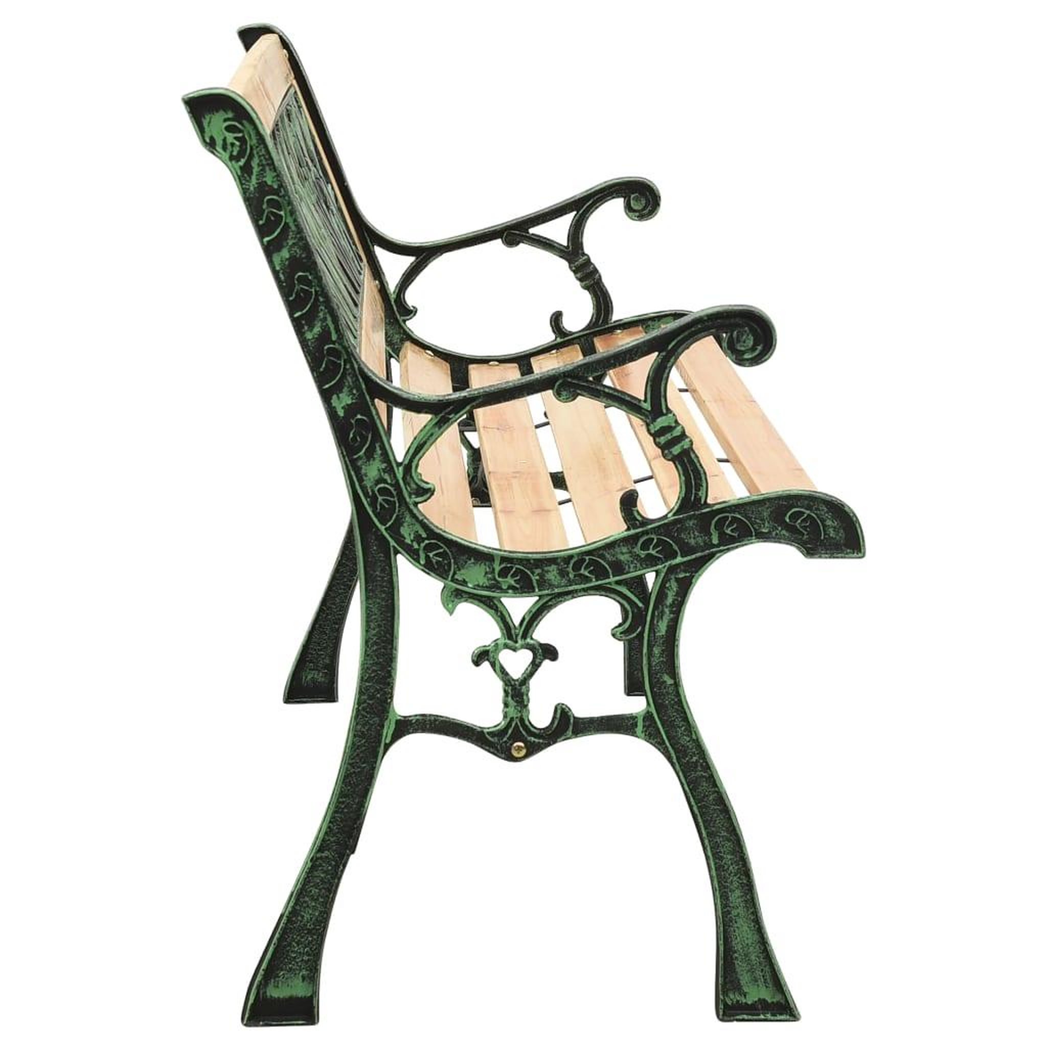 Voir la diapositive 3 : VIDAXL Banc de jardin 122 cm fonte et bois de sapin massif