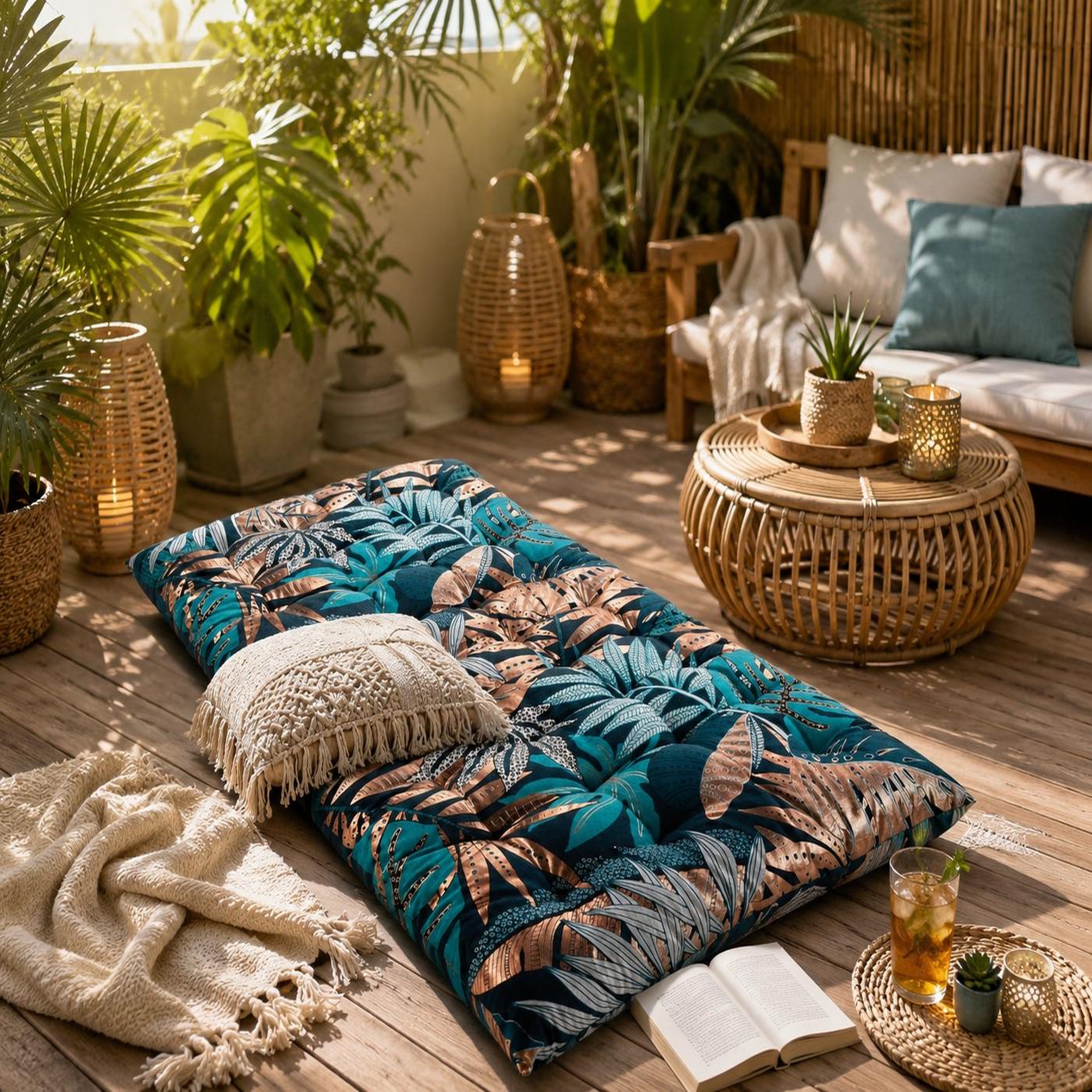 Voir la diapositive 2 : Eden Matelas de sol matelassé alianor 60 x 120 cm