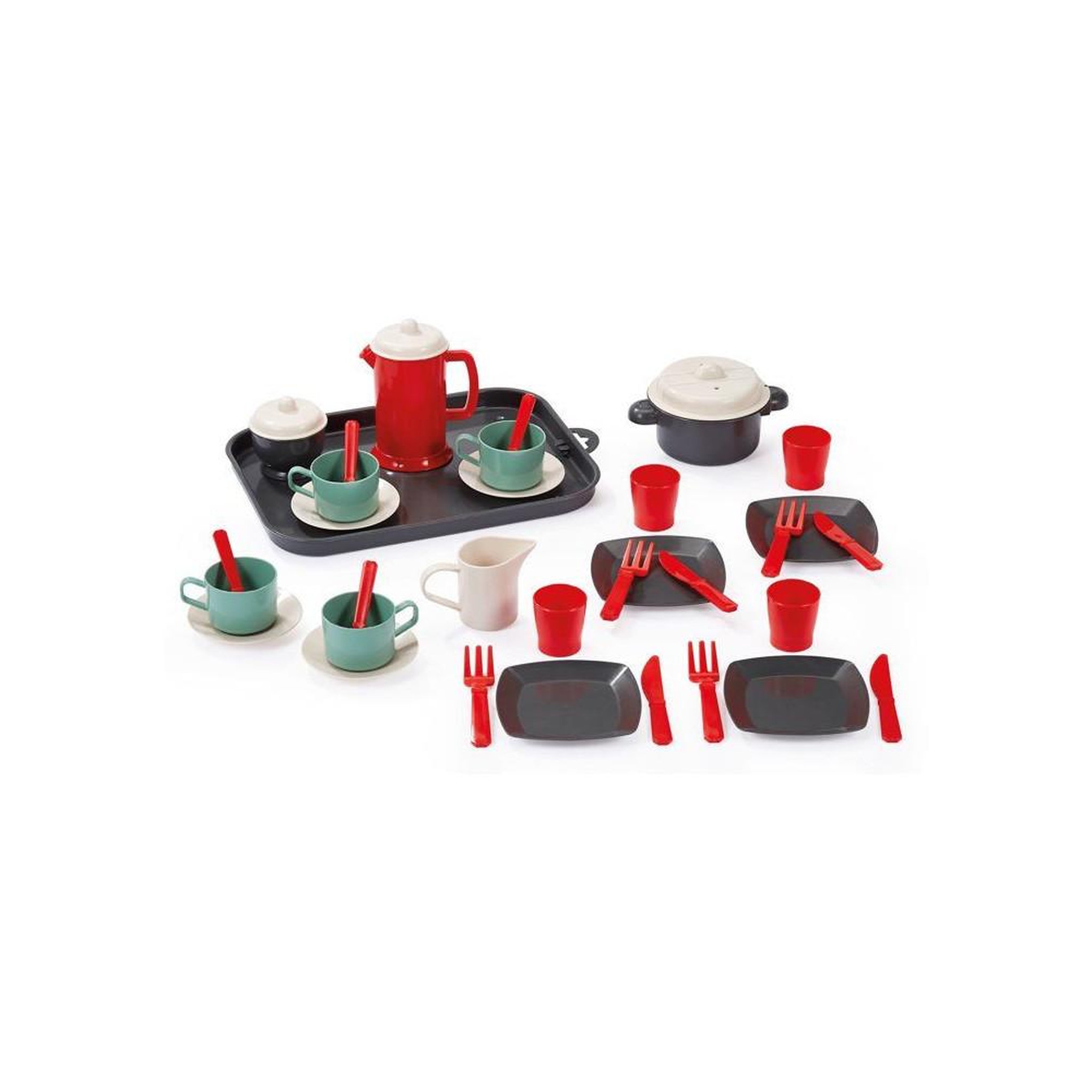 Ecoiffier Jeu de cuisine dînette plateau repas 26,5 cm 8 pièces pour enfant dès 18 mois