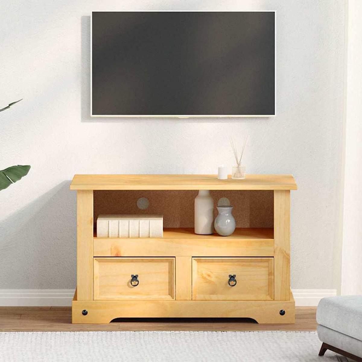VIDAXL Meuble TV Gamme  pin mexicain 91x43x56 cm