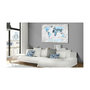 Voir la diapositive 2 : Paris Prix Tableau Imprimé  World Map : Blue Pilgrimages