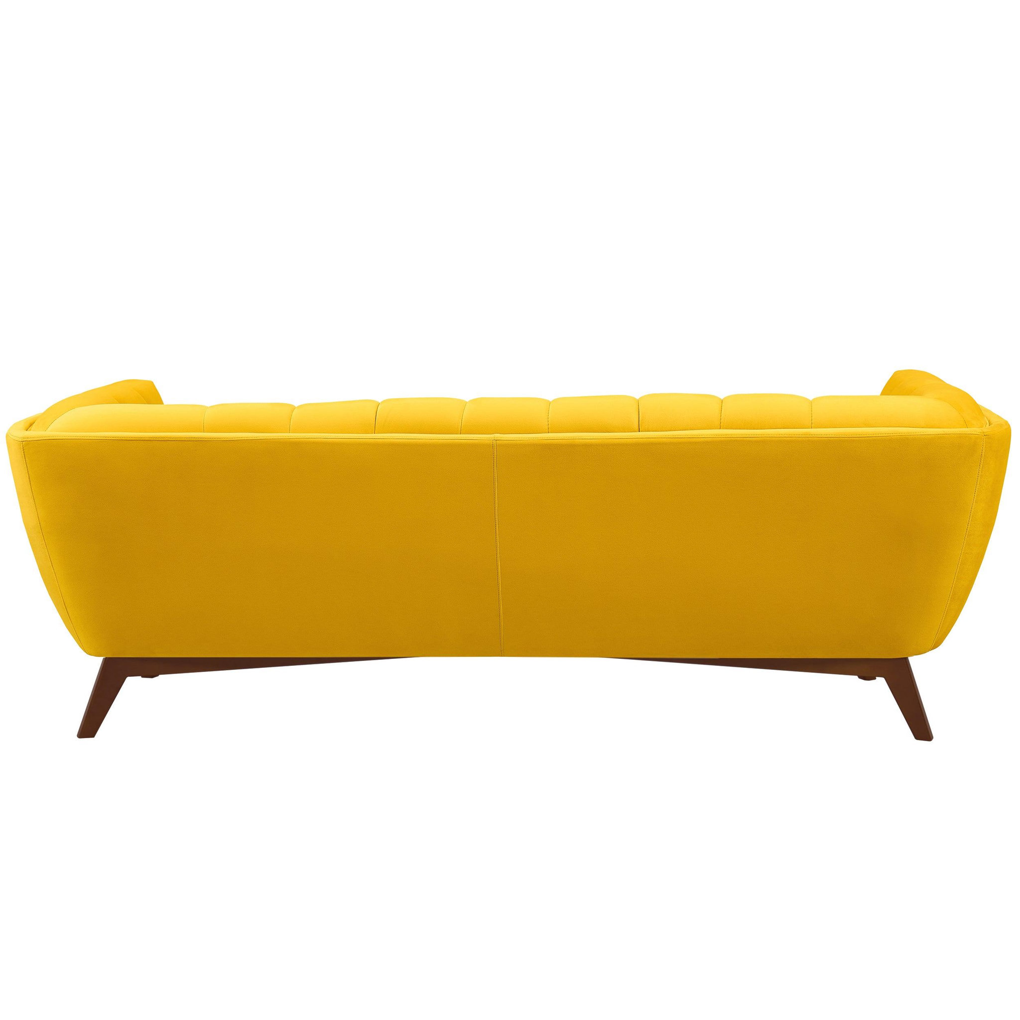 Voir la diapositive 5 : MAISON PAVANE Canapé 3 places en velours jaune-mona