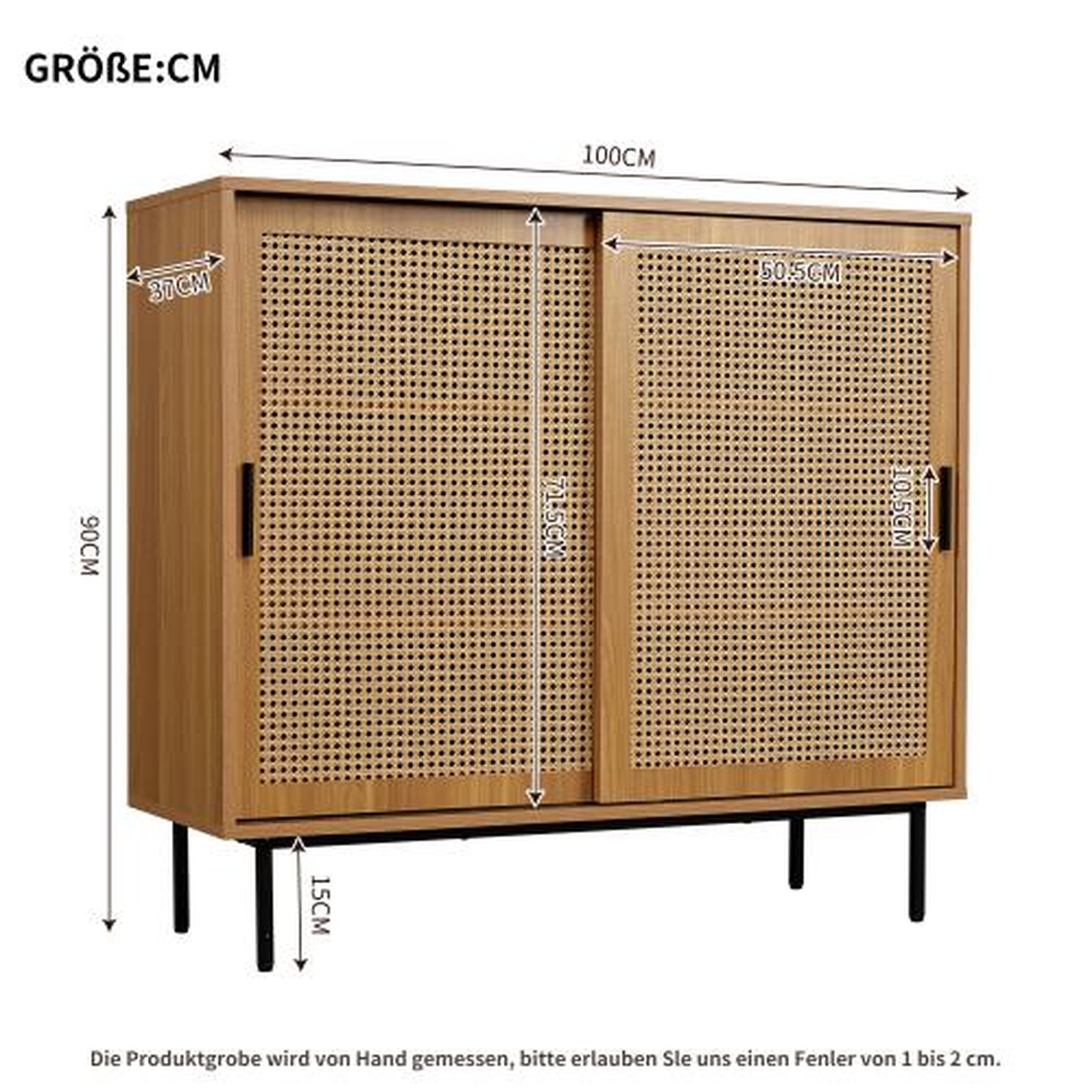 Voir la diapositive 3 : MERAX Buffet 2 porte(s) 0 tiroir(s) - 100 cm naturel panneau de particules