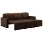 Voir la diapositive 4 : VIDAXL Canape-lit modulaire 3 places Marron Similicuir