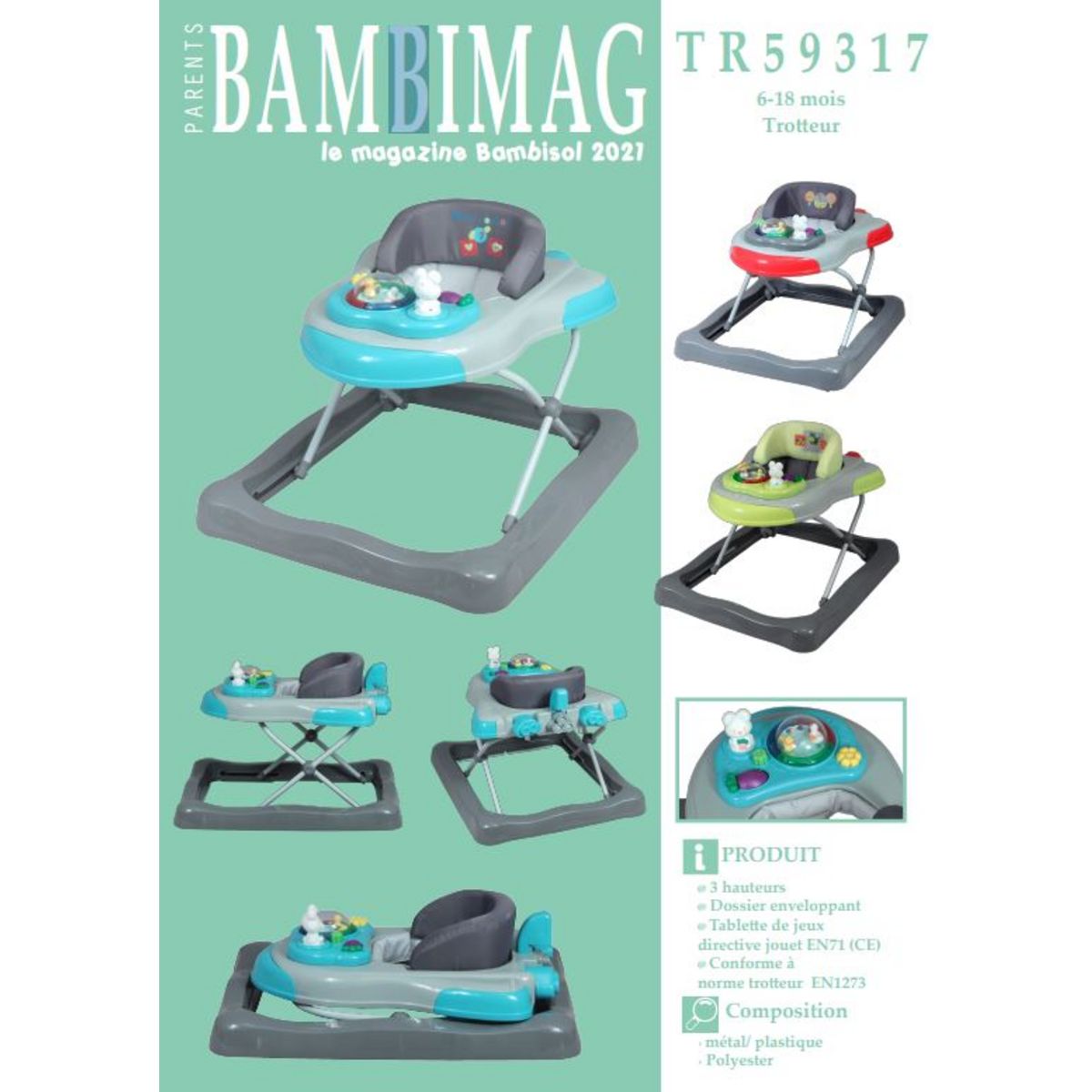 BAMBISOL Trotteur mon doudou