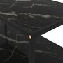 VIDAXL Table basse Noir 100x50x35 cm Verre trempe