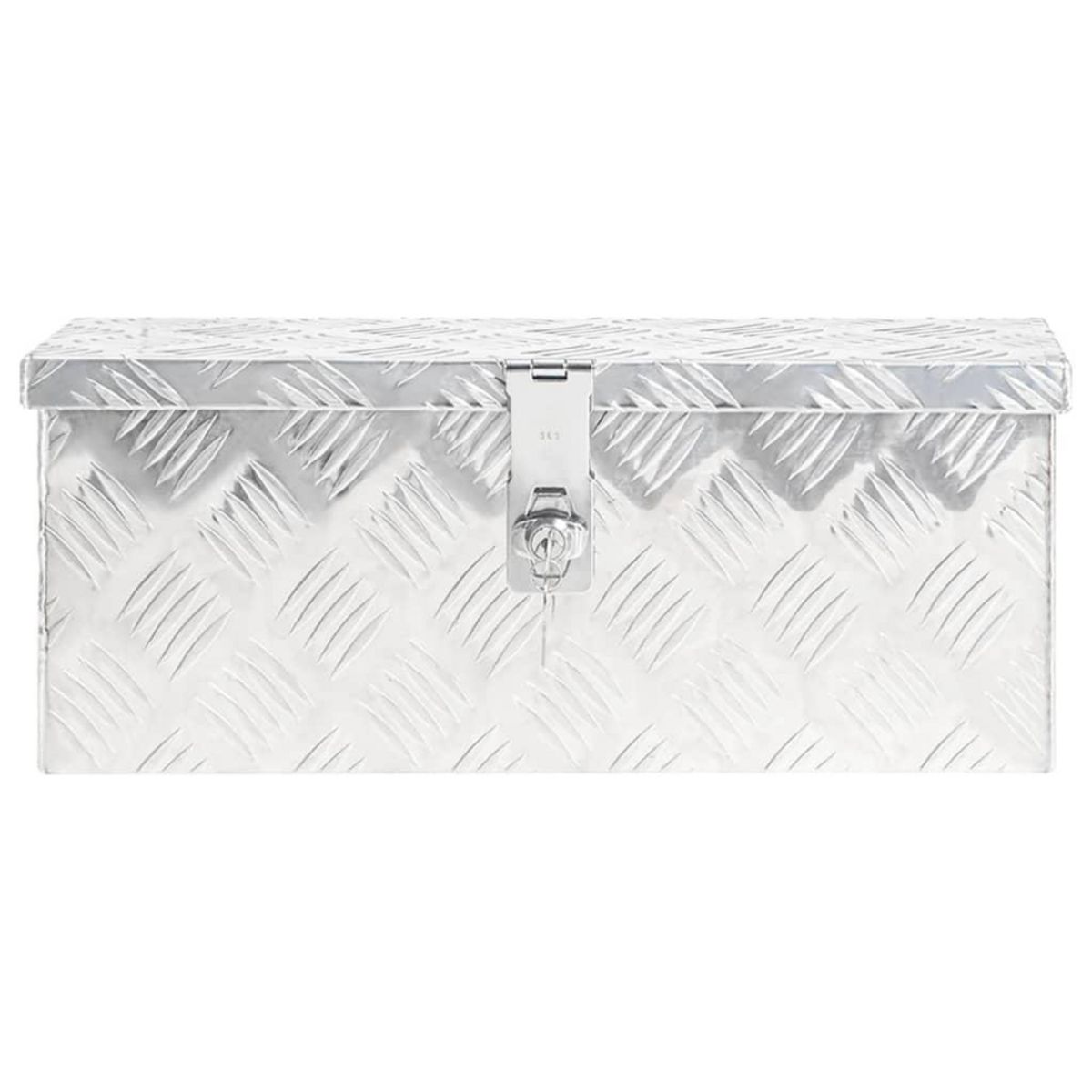 VIDAXL Boîte de rangement Argente 50x15x20,5 cm Aluminium
