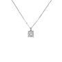 Voir la diapositive 1 : L'ATELIER D'AZUR Collier - Pendentif Or Blanc Pavé Diamants - Chaine Argentée - Femme
