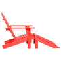 Voir la diapositive 3 : VIDAXL Chaise de jardin Adirondack avec pouf Bois de sapin Rouge