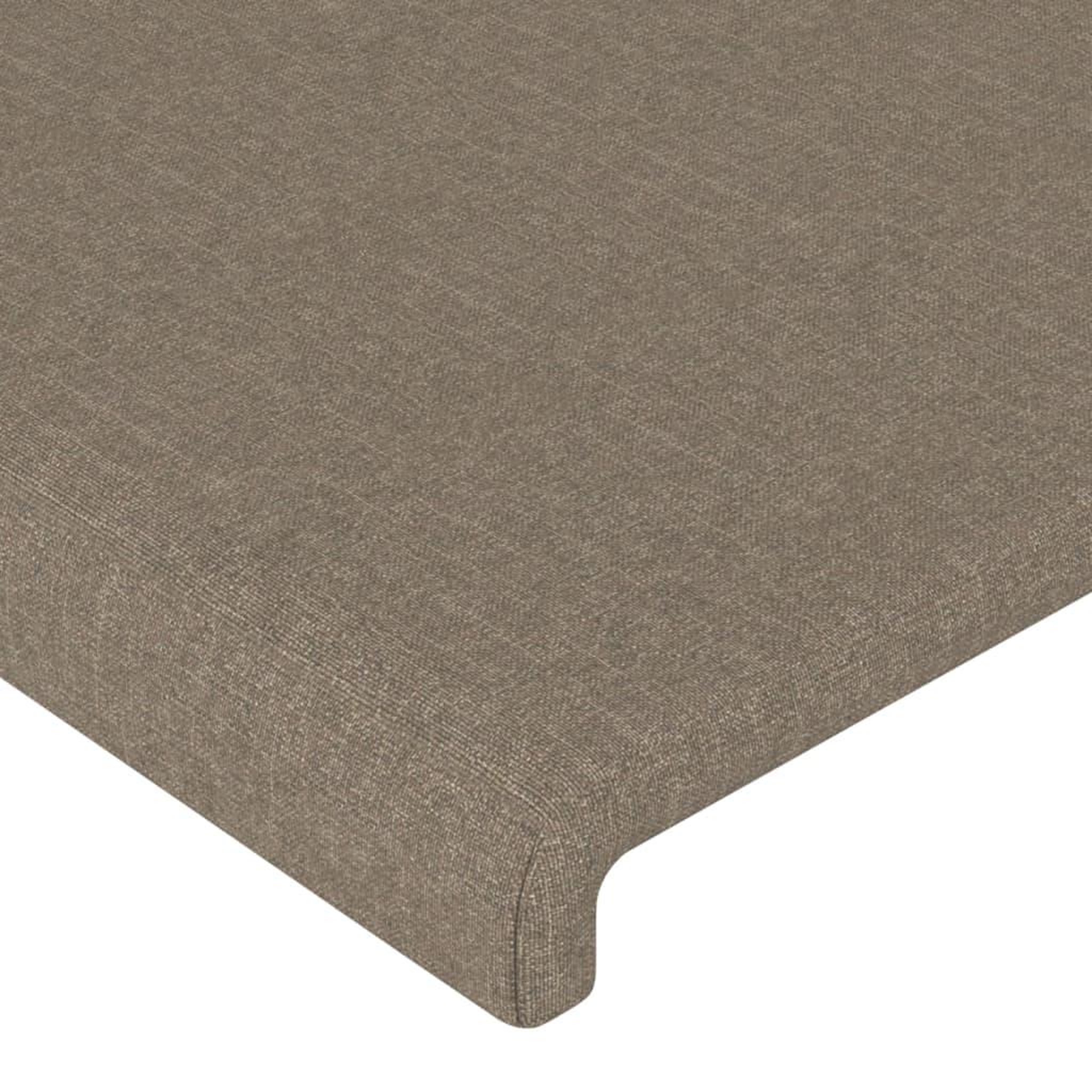Voir la diapositive 5 : VIDAXL Tete de lit avec oreilles Taupe 103x23x118/128 cm Tissu