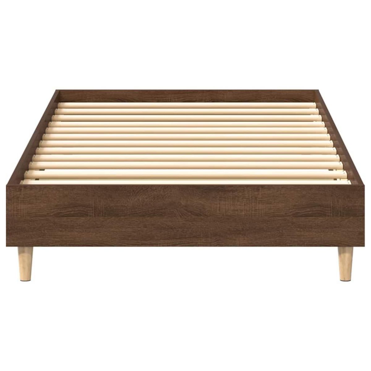 VIDAXL Cadre de lit sans matelas chene marron 90x190cm bois ingenierie