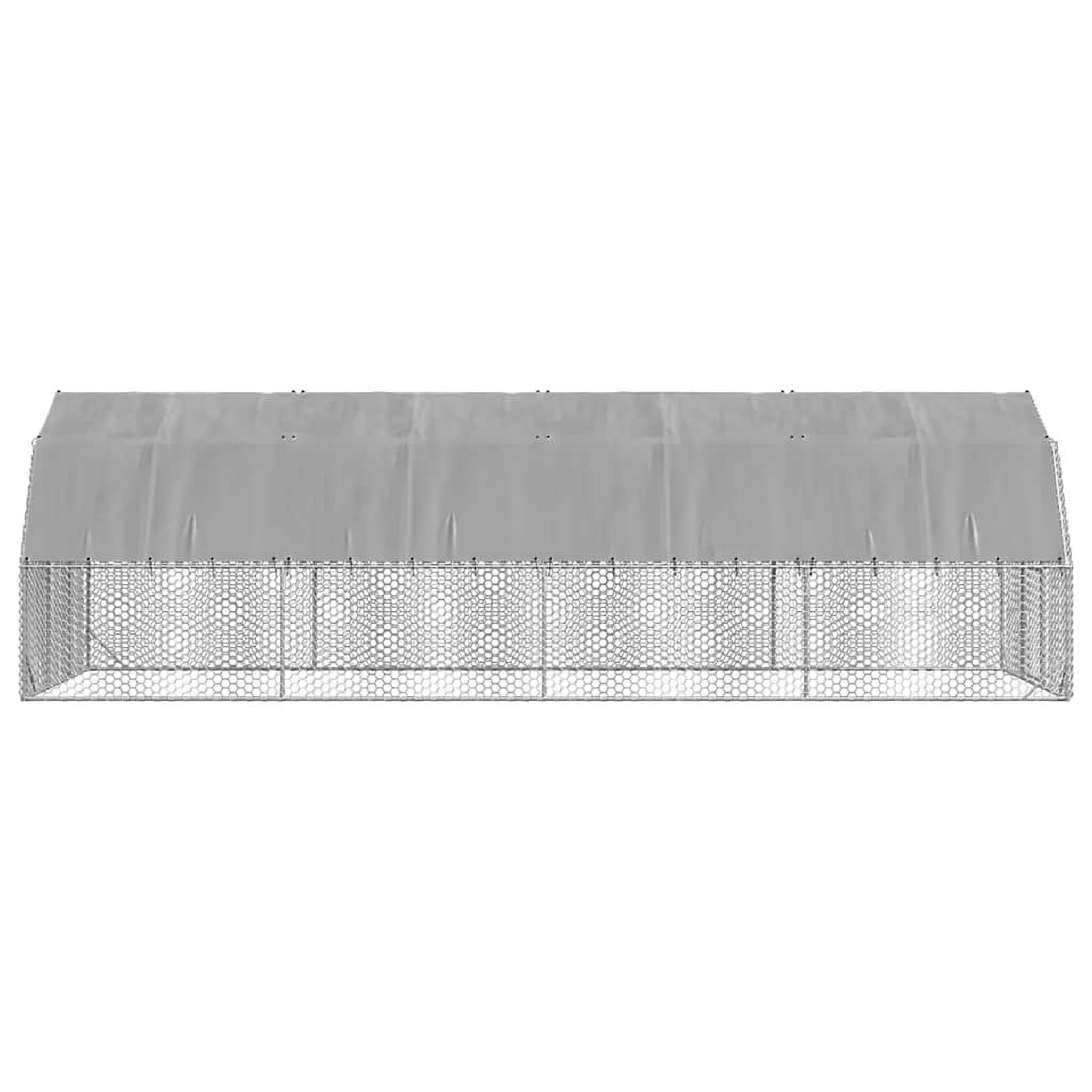 Voir la diapositive 4 : VIDAXL Poulailler avec toit 2,5x8x2,25 m acier galvanise