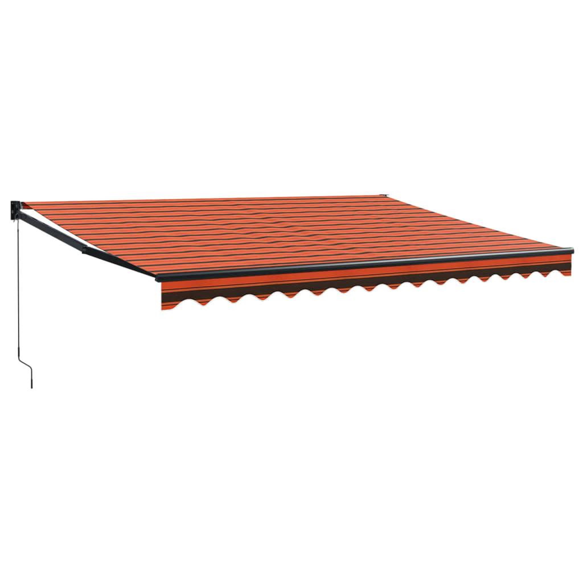 Voir la diapositive 2 : VIDAXL Auvent retractable orange et marron 4x3 m tissu et aluminium