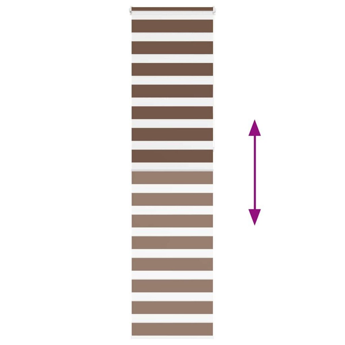 VIDAXL Store zebre marron 60x230 cm largeur du tissu 55,9 cm polyester