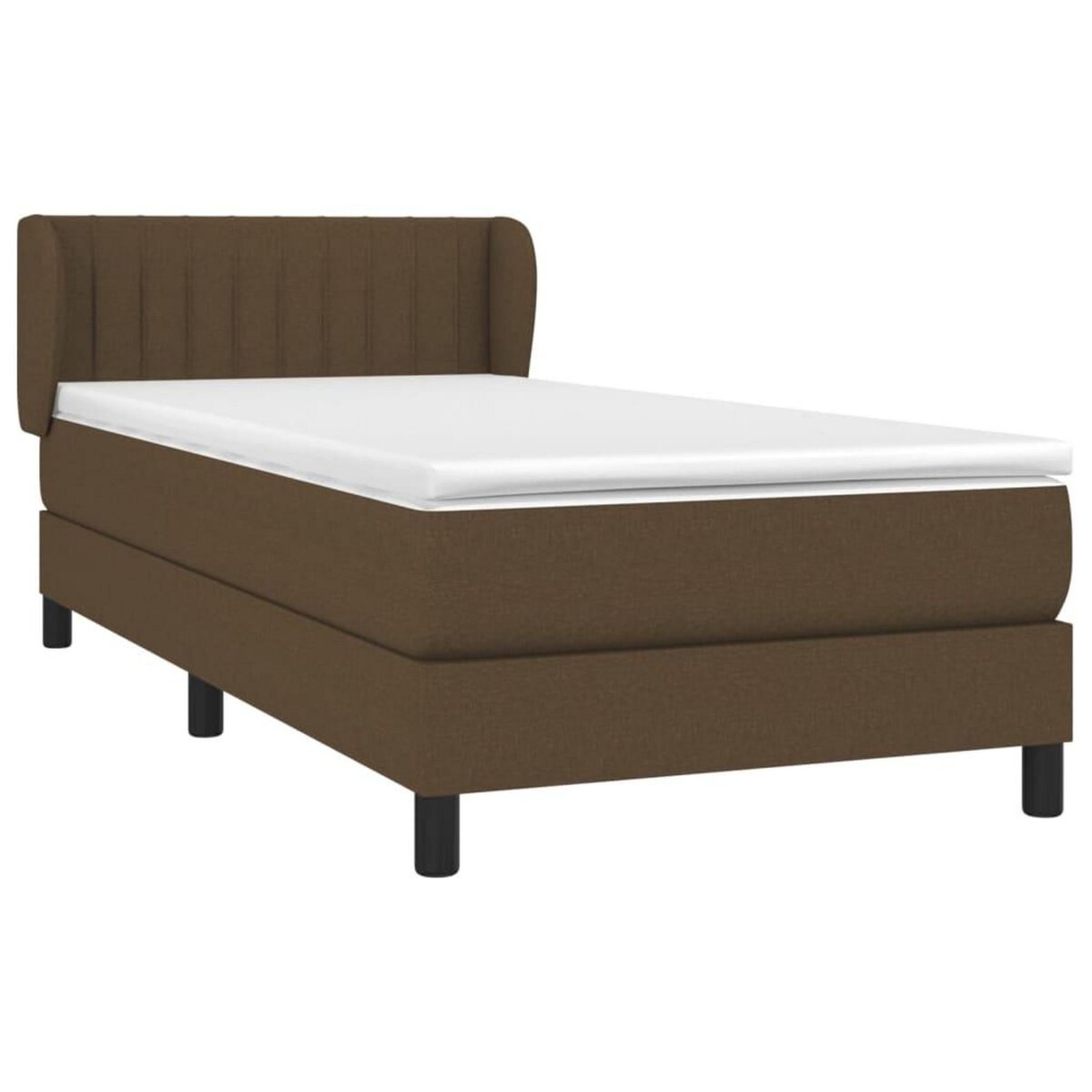 VIDAXL Sommier a lattes de lit avec matelas Marron fonce 80x200 cm