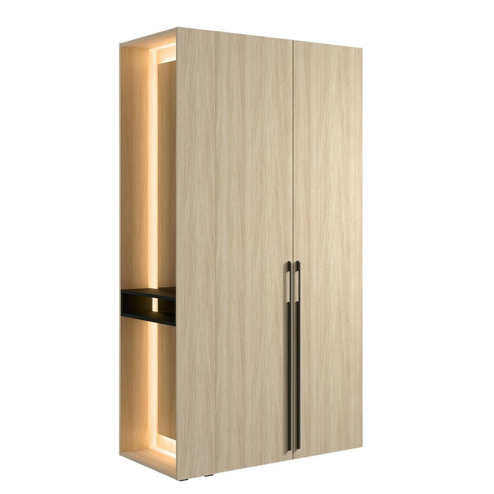 JLC KREATION Vestiaire d'entrée moderne en bois avec miroir 110cm orelia