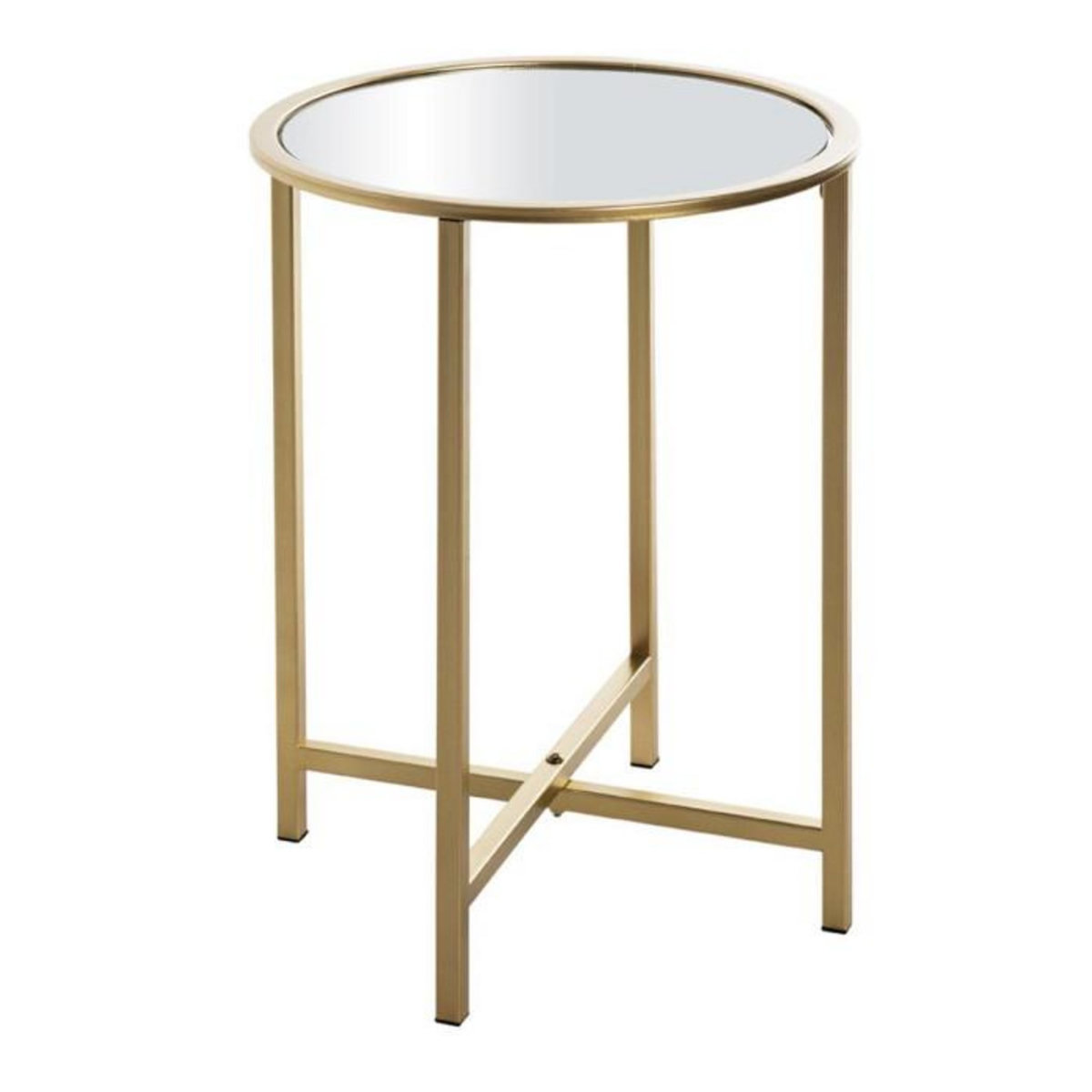 Paris Prix Table d'Appoint Design  Miroir  53cm Or