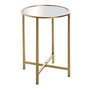 Voir la diapositive 1 : Paris Prix Table d'Appoint Design  Miroir  53cm Or