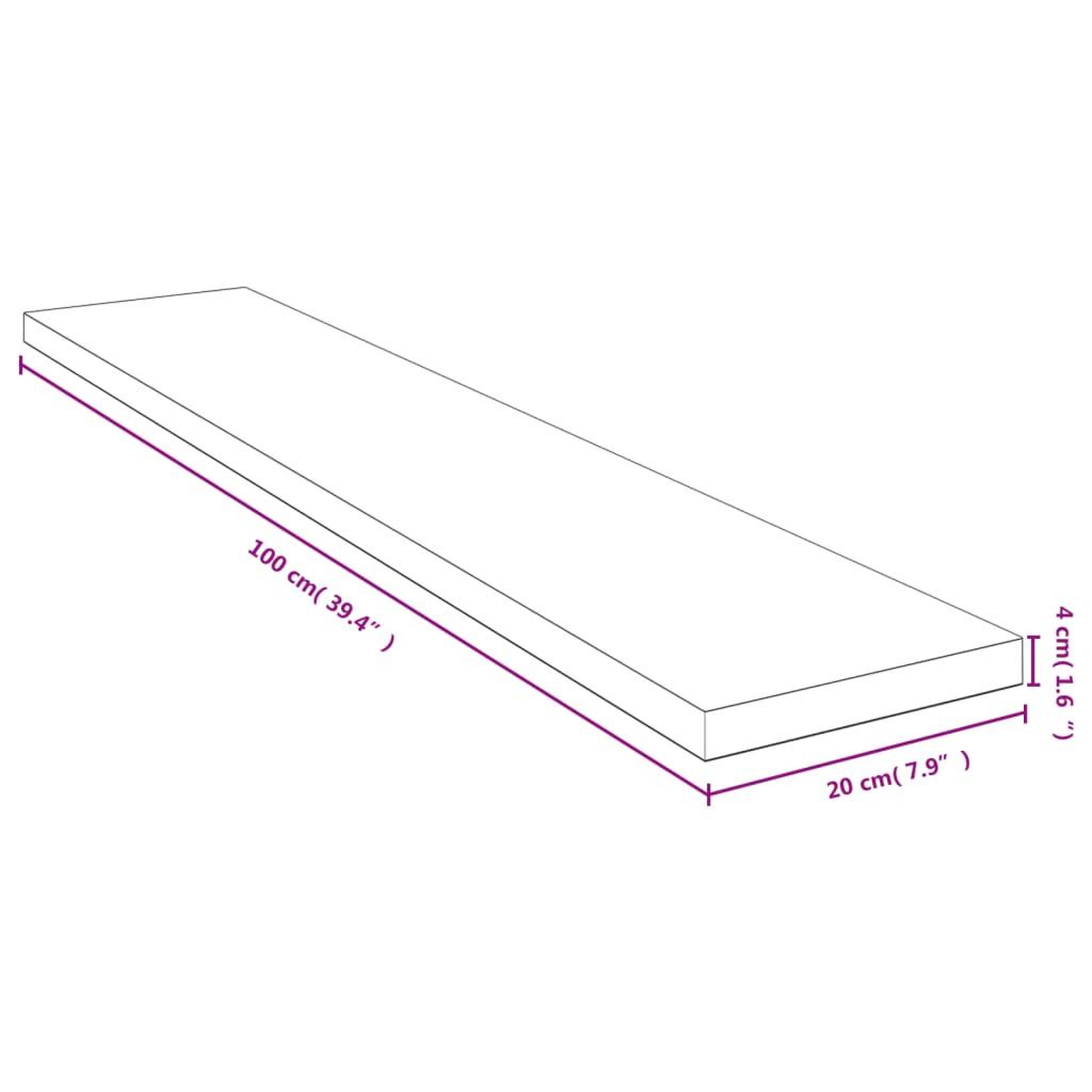 Voir la diapositive 5 : VIDAXL Etagere murale 100x20x4 cm bambou