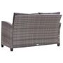 Voir la diapositive 4 : VIDAXL Salon de jardin 6 pcs avec coussins Resine tressee Gris fonce