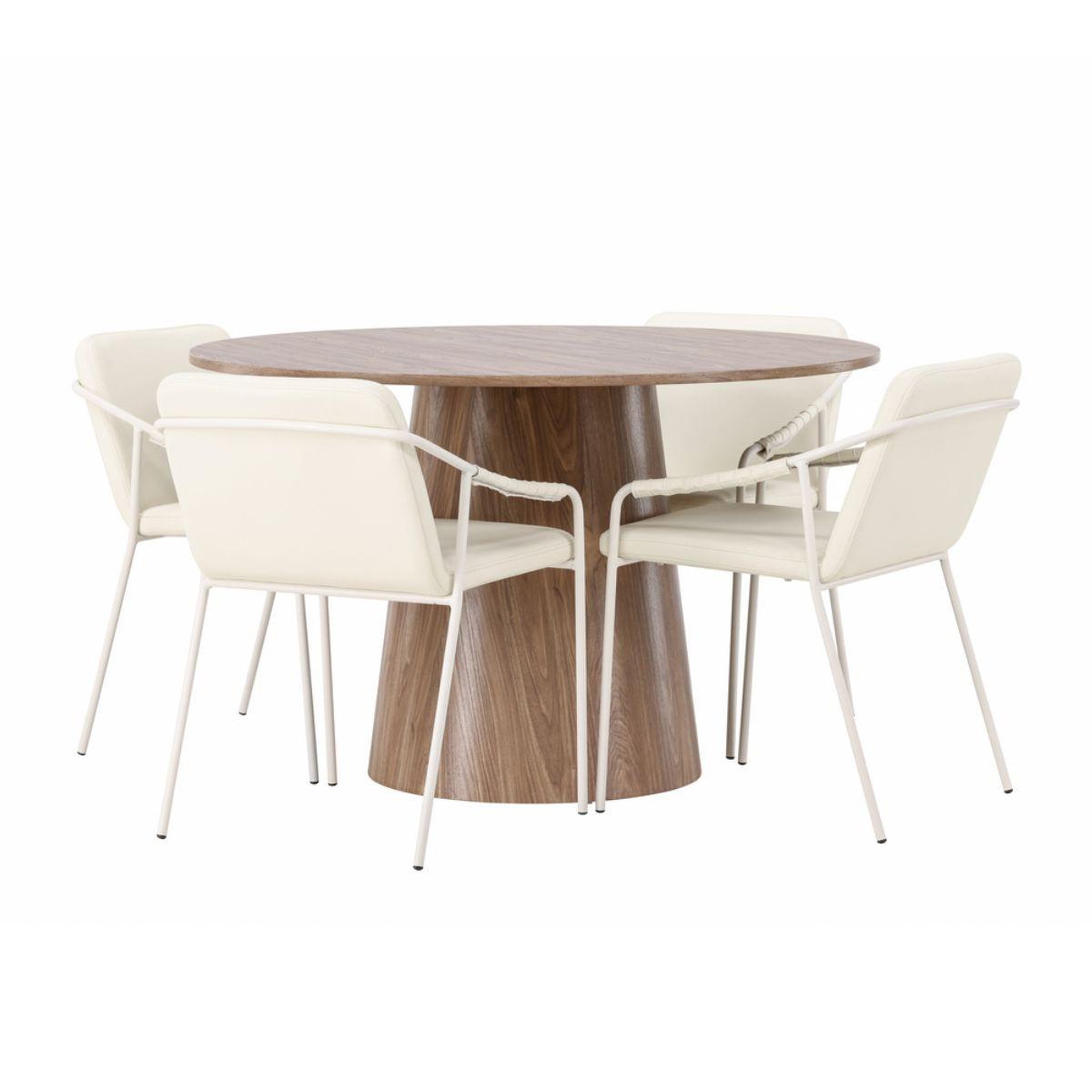 Paris Prix Ensemble table à manger & 4 chaises  lanzo & tvist  120cm beige & marron