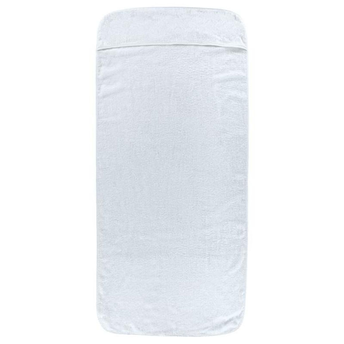 VIDAXL Serviettes de plage 2 pcs blanc 60x135 cm tissu 400 GSM