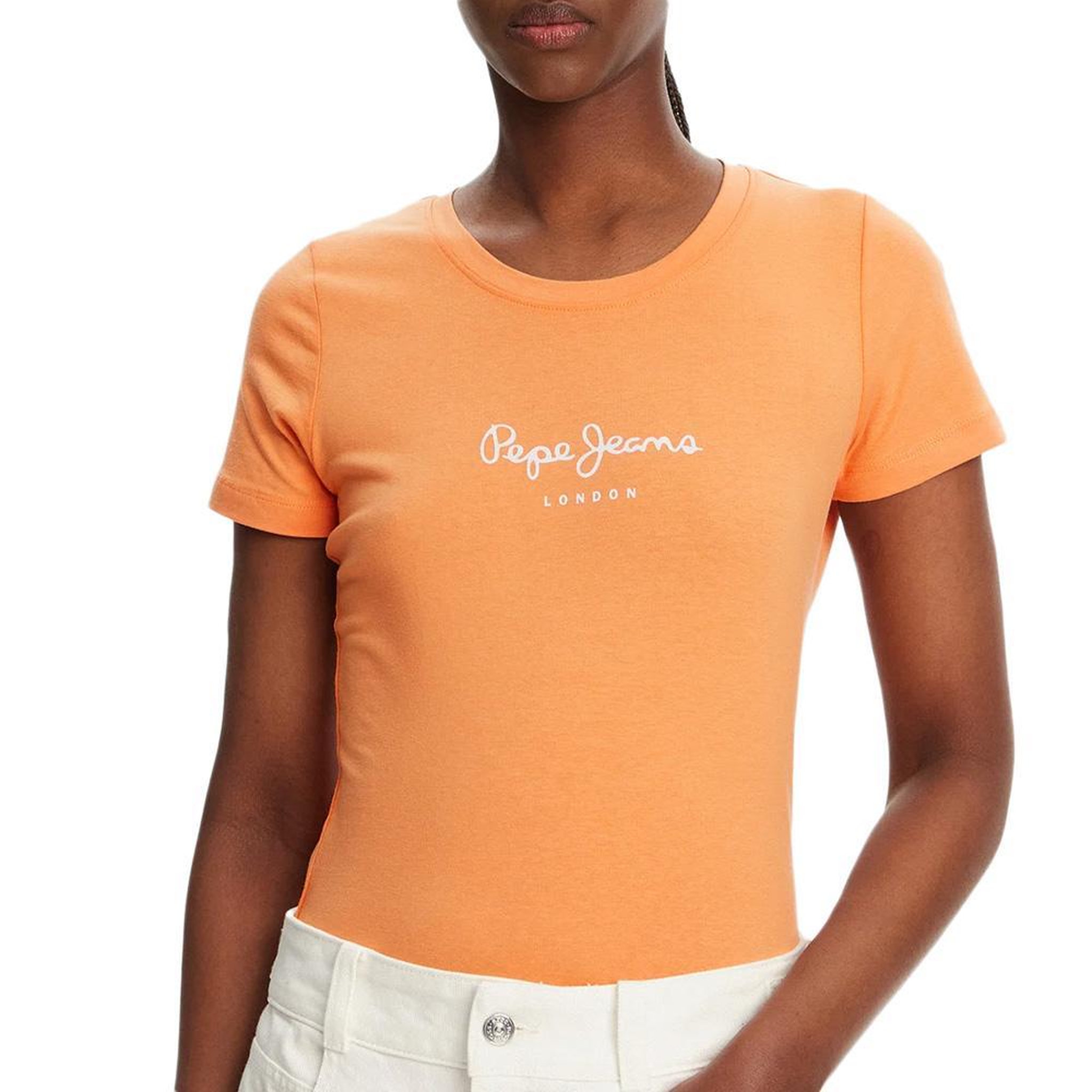 Pepe Jeans T-Shirt Orange Femme Pepe jeansNew Virginia. Coloris disponibles : Orange