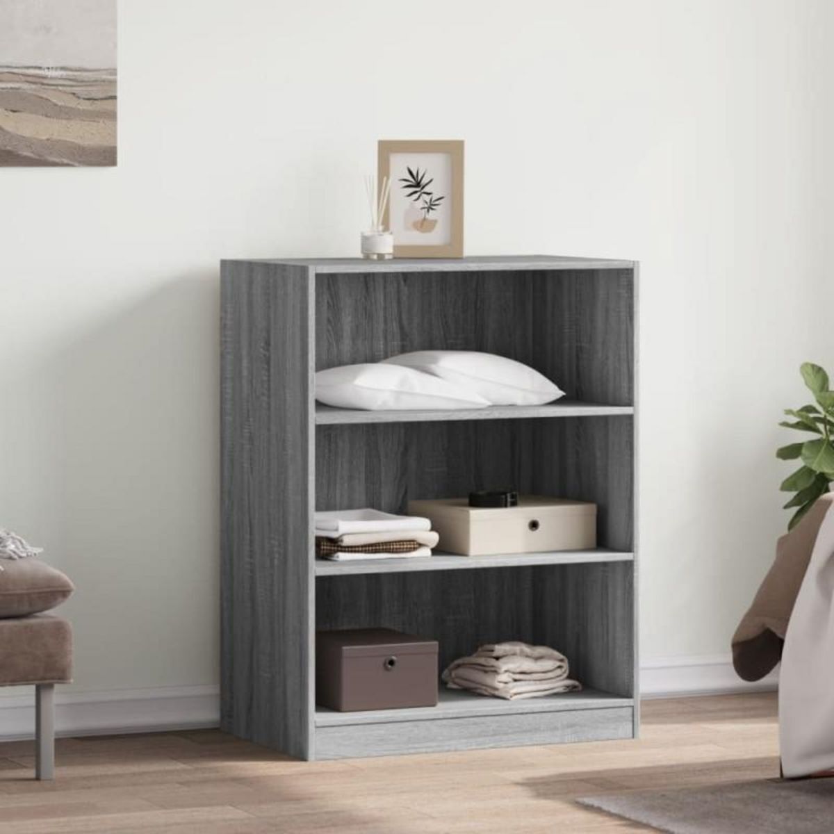 VIDAXL Garde robe sonoma gris 77x48x102 cm bois d ingénierie