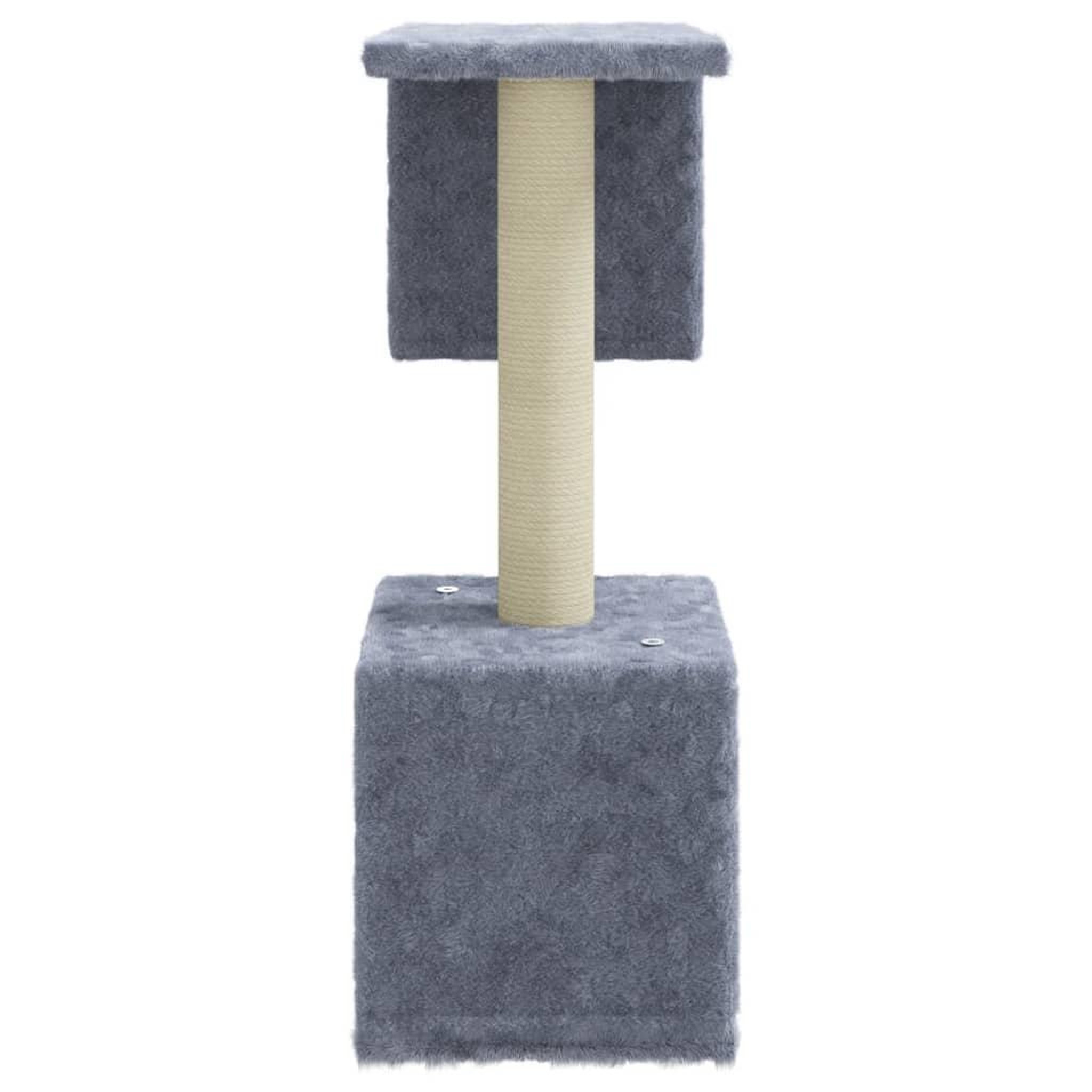 Voir la diapositive 4 : VIDAXL Arbre a chat avec griffoirs en sisal Gris clair 60 cm