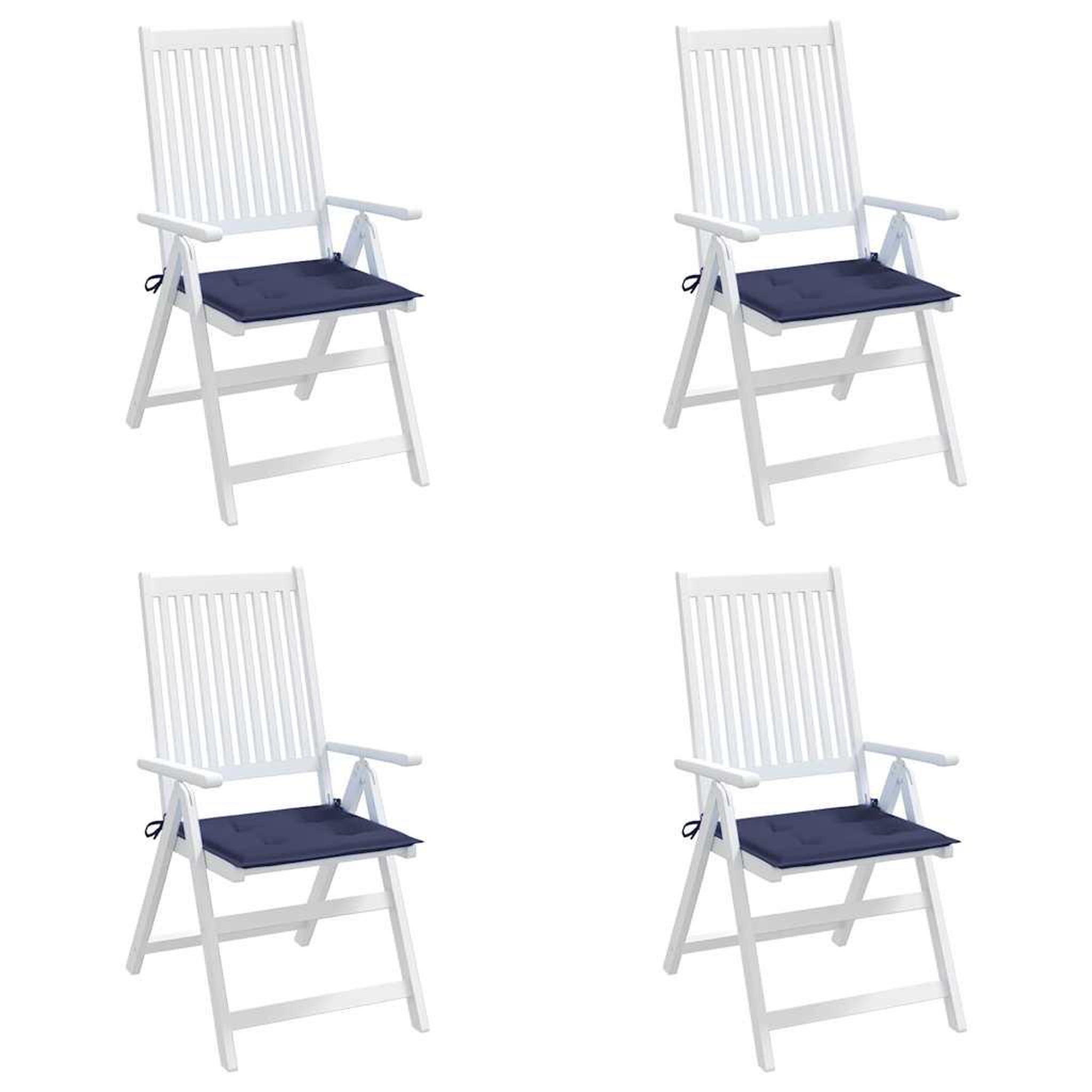 Voir la diapositive 5 : VIDAXL Coussins de palette lot de 4 bleu marine 40x40x3cm tissu oxford