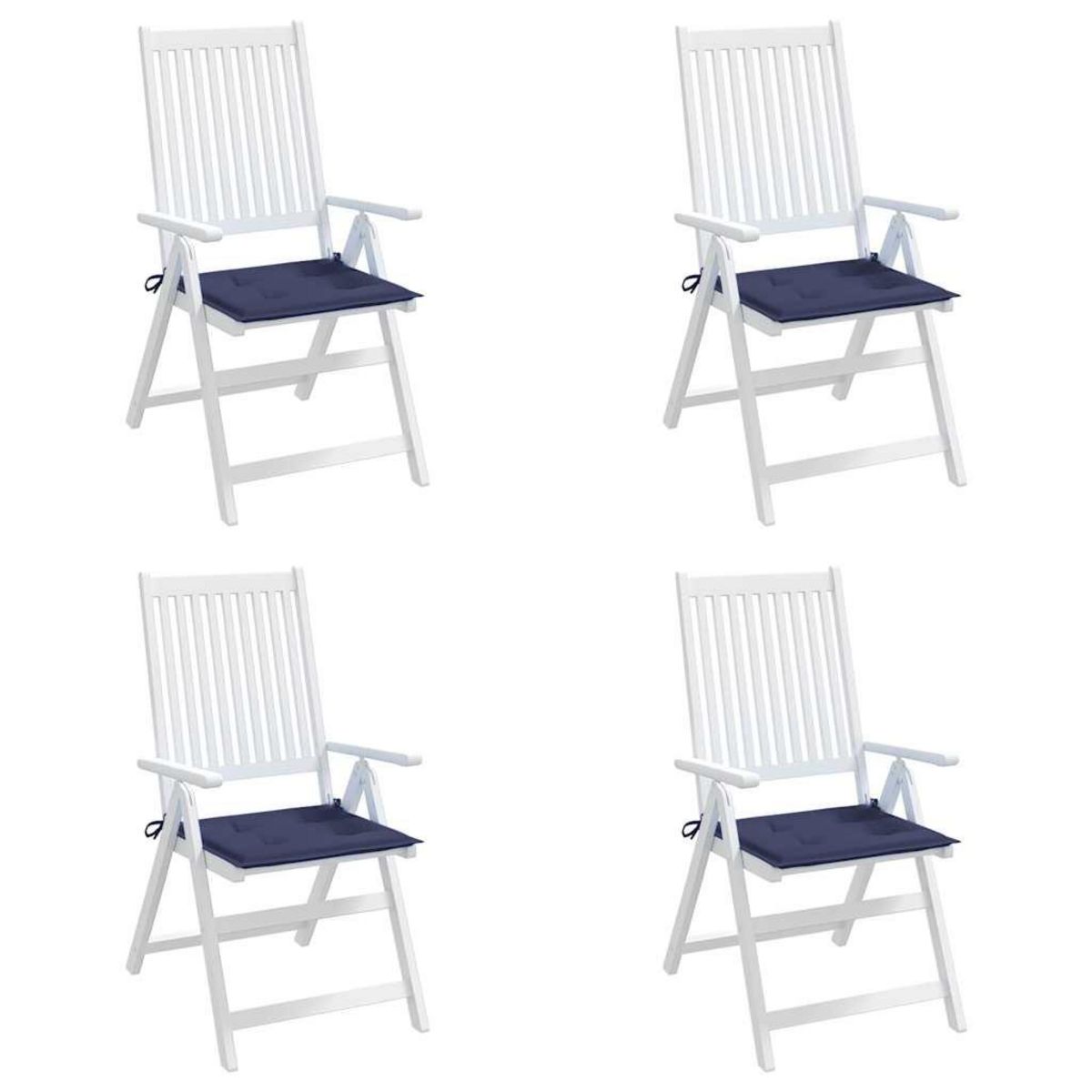 VIDAXL Coussins de palette lot de 4 bleu marine 40x40x3cm tissu oxford