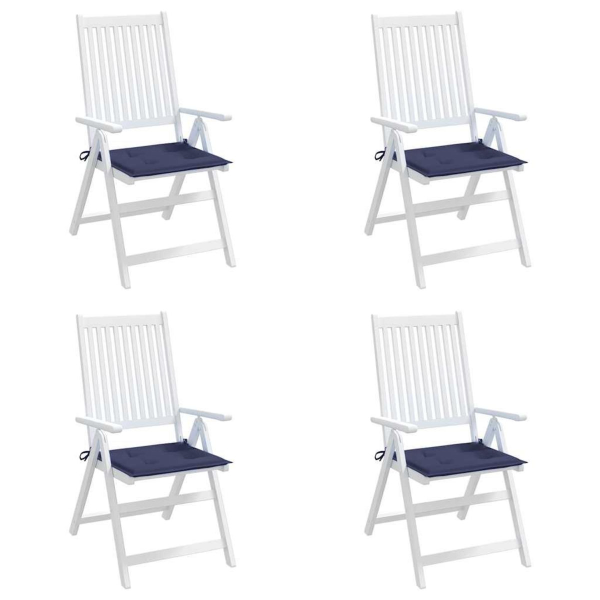 VIDAXL Coussins de palette lot de 4 bleu marine 40x40x3cm tissu oxford