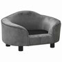 Voir la diapositive 3 : VIDAXL Canapé pour chien Gris 67x47x36 cm Peluche