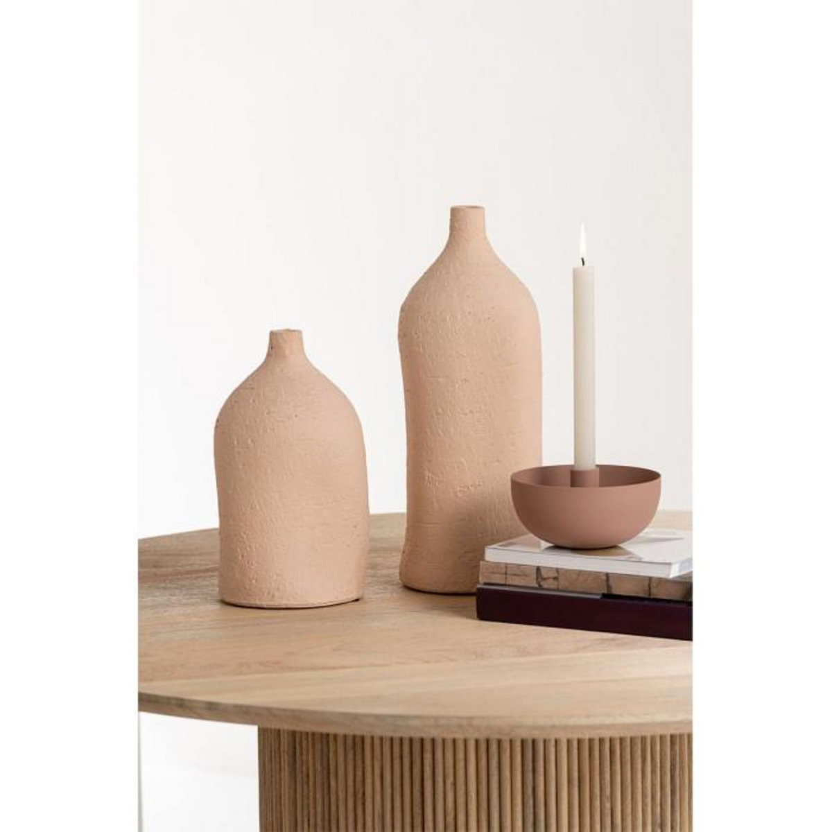 Paris Prix Vase Poterie Bouteille  Enya  40cm Beige