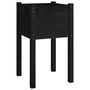 Voir la diapositive 4 : VIDAXL Jardinieres d'exterieur 2pcs Noir 40x40x70cm Bois de pin massif