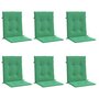 Voir la diapositive 3 : VIDAXL Coussins de chaise de jardin a dossier bas lot de 6 vert