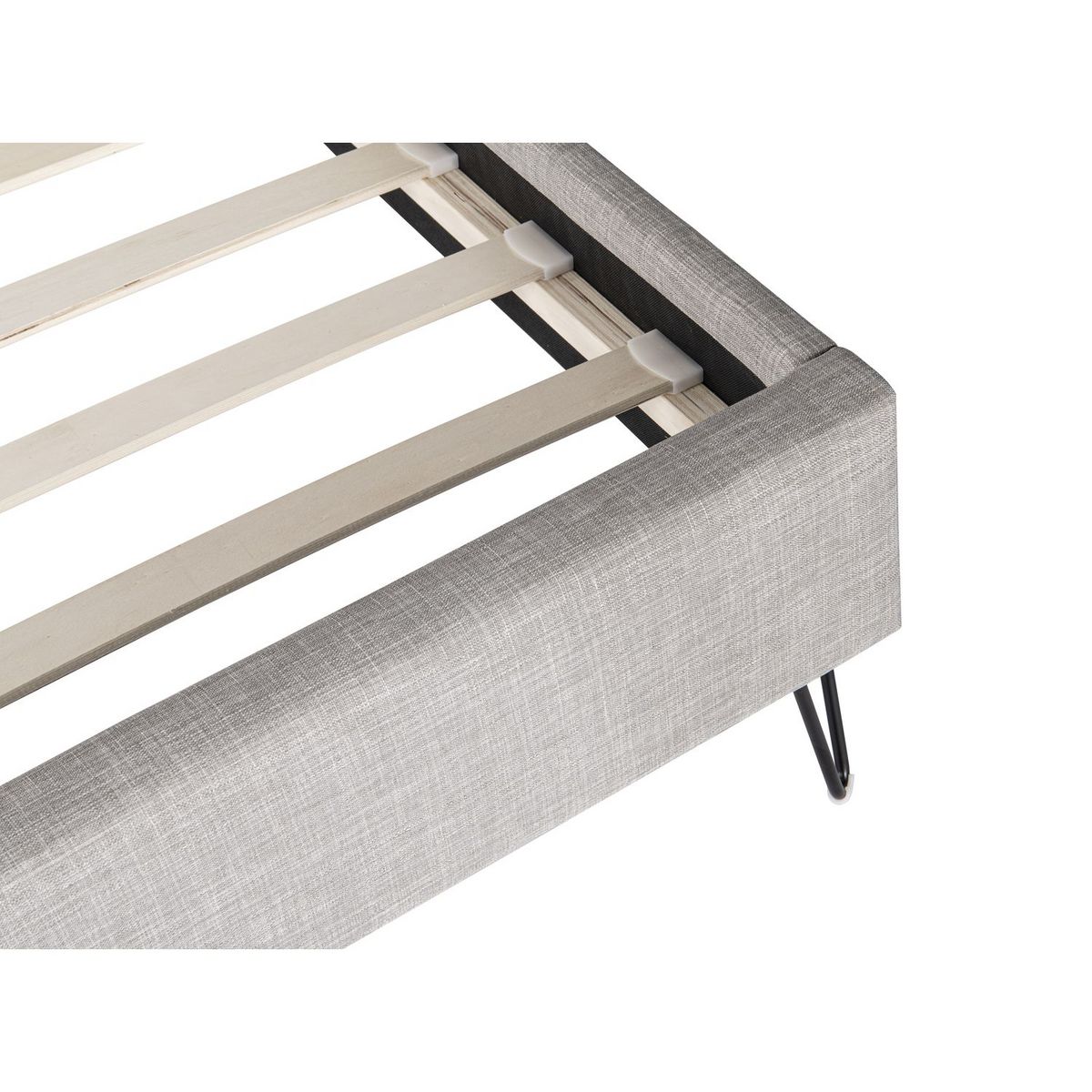 Lit double avec sommier et tête de lit 160x200cm ALBAN