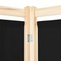 Voir la diapositive 5 : VIDAXL Cloison de separation 5 panneaux Noir 200 x 170 x 4 cm Tissu