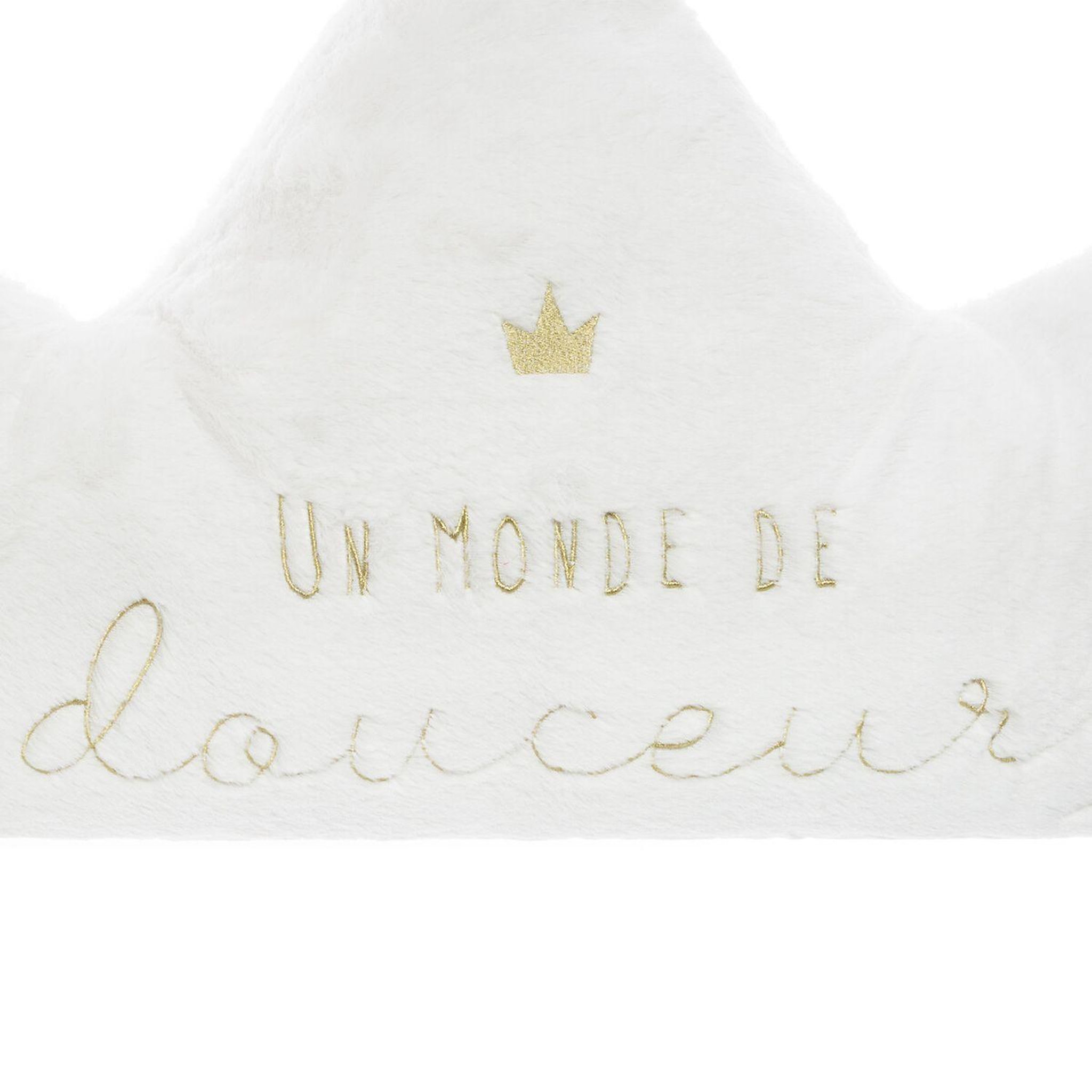 Voir la diapositive 2 : ATMOSPHERA Maxi coussin couronne - blanc et rose