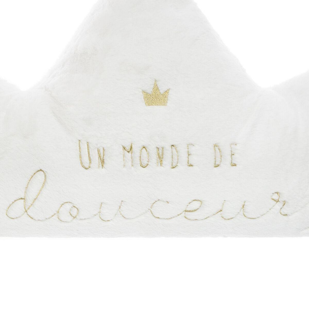 ATMOSPHERA Maxi coussin couronne - Blanc et rose