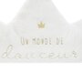 Voir la diapositive 2 : ATMOSPHERA Maxi coussin couronne - Blanc et rose
