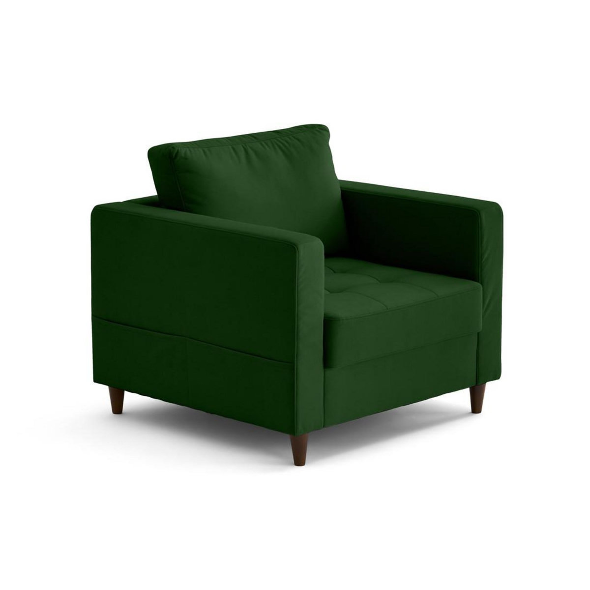 LISA DESIGN Anna - fauteuil avec poche en velours - pieds en bois